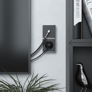 ТВ-розетка оконечная Gallant графит рифленый W5083004 — Multielectrika