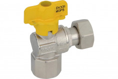 Kран шаровой для газа Bugatti угловой, Rp1/2"x G1/2" DN10 PN4 575 05750001 &mdash; Multielectrika