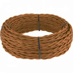 Ретро кабель витой 2х1,5 (медный) 20 м (под заказ) Ретро кабель витой  2х1,5  (медный) &mdash; Multielectrika