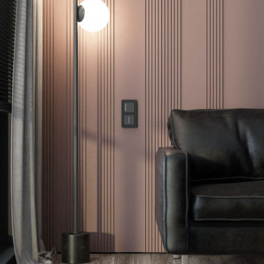 Сенсорный выключатель одноклавишный с подсветкой (черный) W4512008 &mdash; Multielectrika