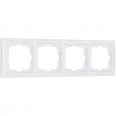 Рамка из поликарбоната на 4 поста Snabb Basic белый W0042001 &mdash; Multielectrika