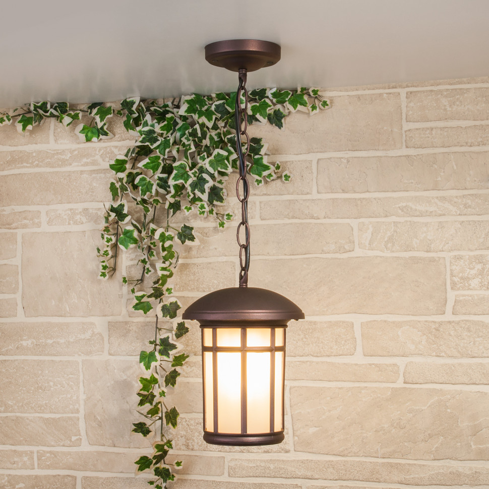 Lepus H кофейное золото уличный подвесной светильник IP33 GL 1016H фото 1 — Multielectrika