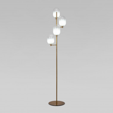 Напольный светильник со стеклянными плафонами 01161/4 латунь — Multielectrika