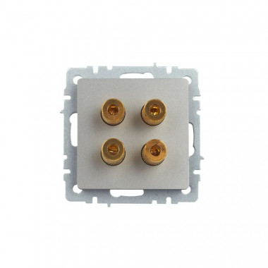 Аудиорозетка 4-местная IEK Brite РА10-БрС сталь — Multielectrika