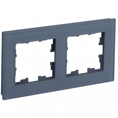 Рамка на 2 поста IEK Brite РУ-2-2-Бр стекло маренго матовый — Multielectrika