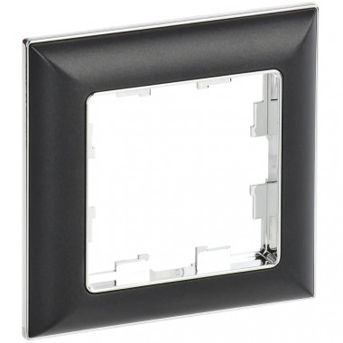 Рамка на 1 пост IEK Brite РУ-1-Бр хром/черный — Multielectrika