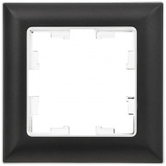 Рамка на 1 пост IEK Brite РУ-1-Бр хром/черный &mdash; Multielectrika