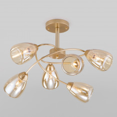 Потолочная люстра со стеклянными плафонами 30168/6 матовое золото &mdash; Multielectrika