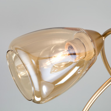 Потолочная люстра со стеклянными плафонами 30168/6 матовое золото — Multielectrika