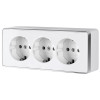 Розетка тройная с заземлением и шторками Gallant белая W5073101 фото 1 — Multielectrika