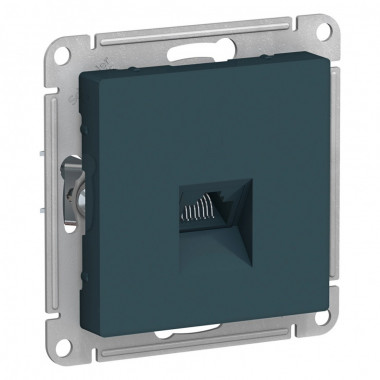 Розетка Schneider Electric Atlas Design RJ-45 кат. 5е, изумруд — Multielectrika