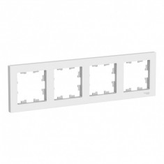 Рамка Schneider Electric Atlas Design на 4 поста, белая &mdash; Multielectrika