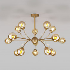 Потолочный светильник с прозрачными плафонами 30180 матовое золото &mdash; Multielectrika