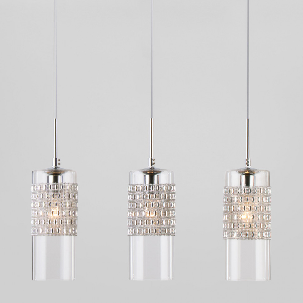 Подвесной светильник с плафонами 50148/3 хром фото 1 &mdash; Multielectrika