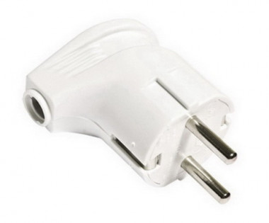 Вилка угловая с/з белая 16А 250В TDM — Multielectrika