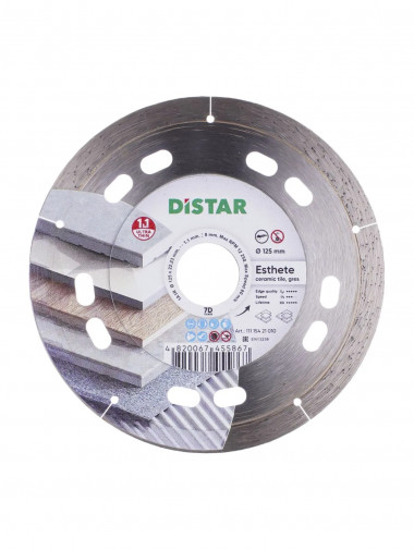Диск алмазный DISTAR 125х22,2х1,1 по плитке и керамограниту/на маленькую болгарку (УШМ) А02125 &mdash; Multielectrika
