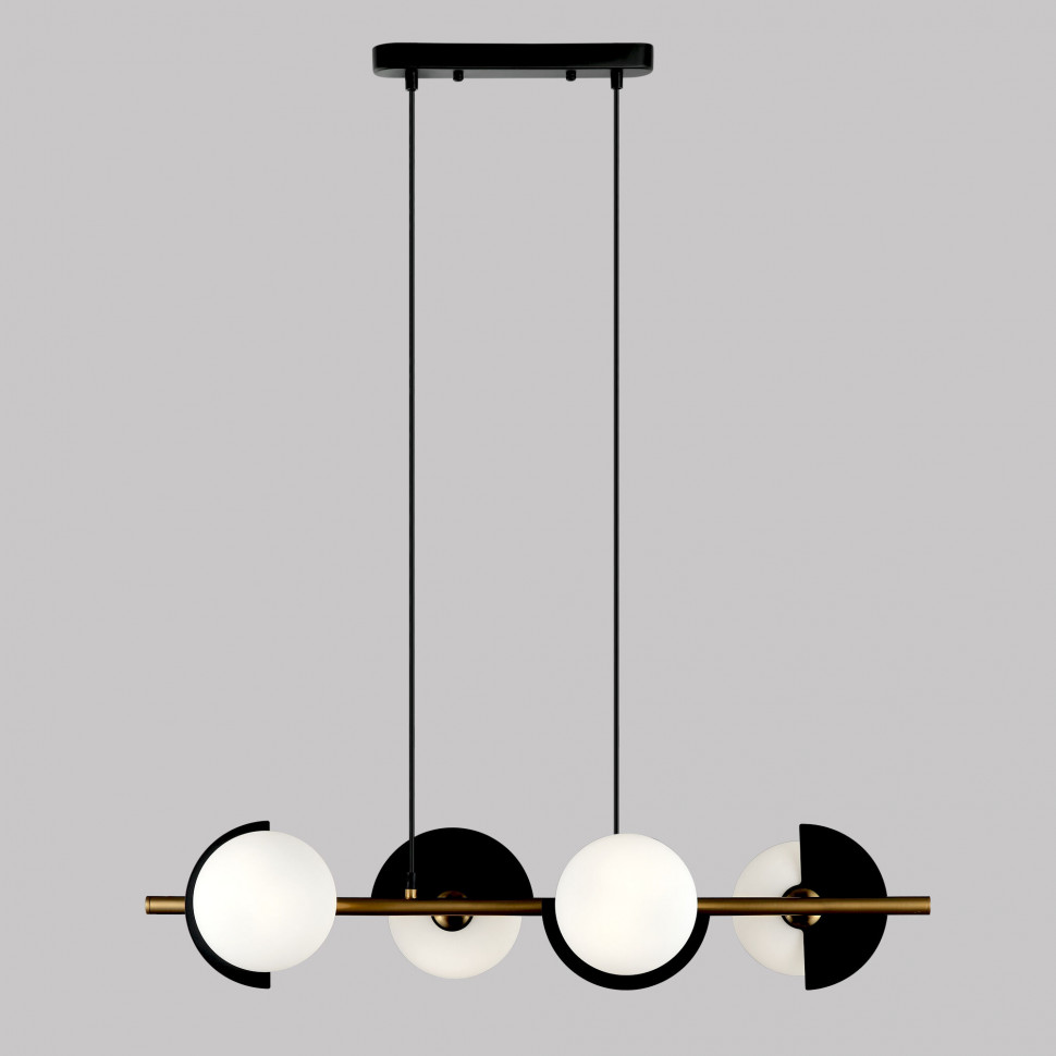 Умный подвесной светильник 70149/4 черный/латунь Smart фото 1 &mdash; Multielectrika