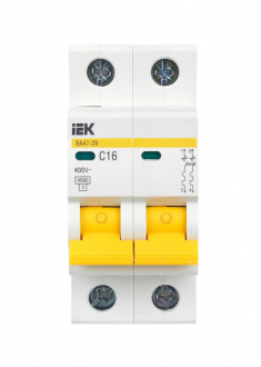 Автоматический выключатель ВА47-29 2Р 16А 4,5кА характеристика С IEK MVA20-2-016-C &mdash; Multielectrika