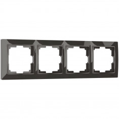 Рамка на 4 поста (серо-коричневый, basic) W0042007 &mdash; Multielectrika