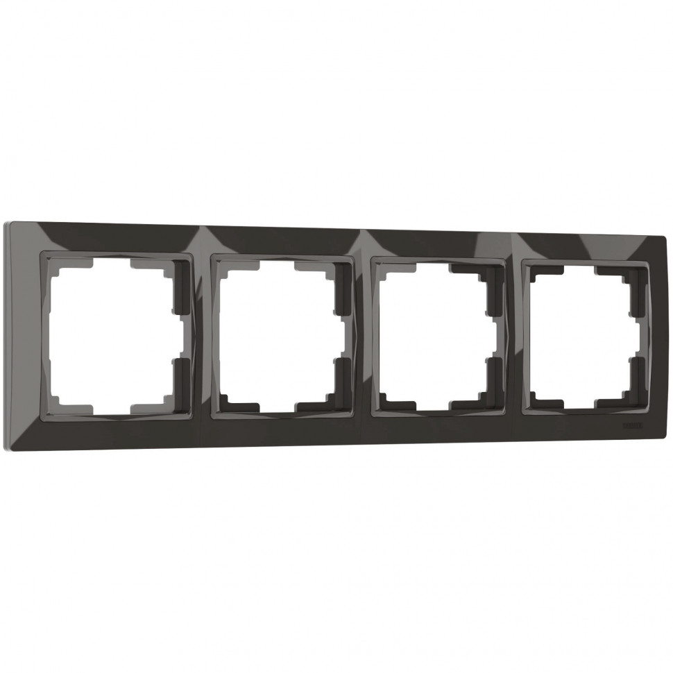 Рамка на 4 поста (серо-коричневый, basic) W0042007 фото 1 — Multielectrika