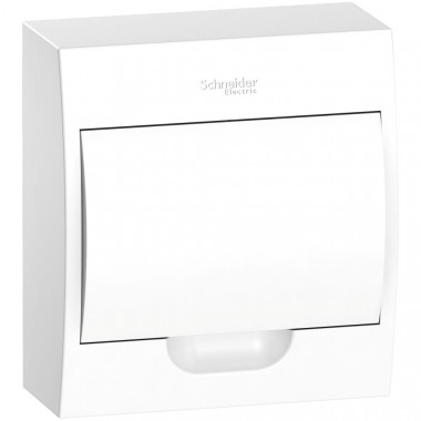  Корпус навесной Systeme Electric City9 Box с белой дверцей 1ряд/8мод — Multielectrika