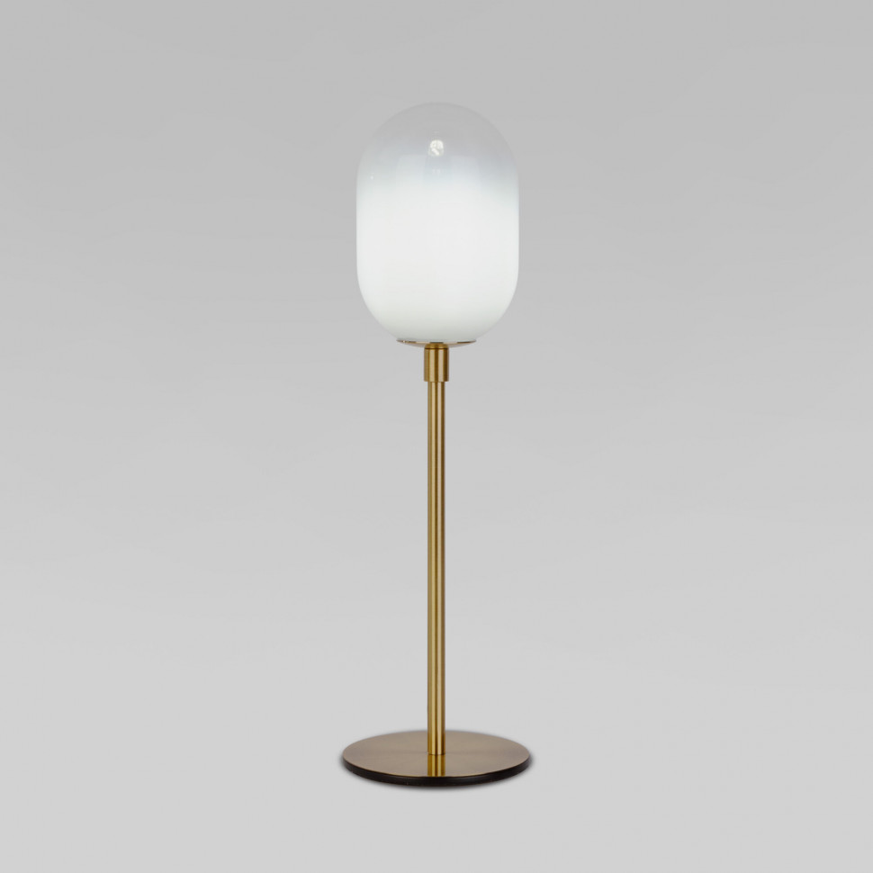 Настольный светильник со стеклянным плафоном 01161/1 латунь фото 1 &mdash; Multielectrika