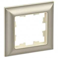 Рамка на 1 пост IEK Brite РУ-1-Бр бежевый/шампань &mdash; Multielectrika