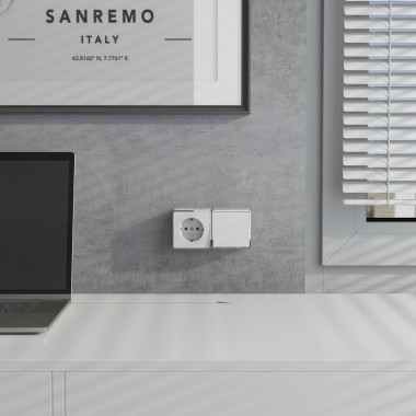 Выключатель одноклавишный проходной Gallant белый W5012001 &mdash; Multielectrika