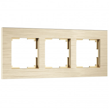 Рамка из металла на 3 поста АluMax шампань алюминий W0033511 &mdash; Multielectrika