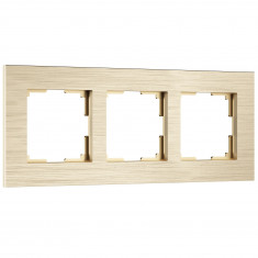 Рамка из металла на 3 поста АluMax шампань алюминий W0033511 &mdash; Multielectrika