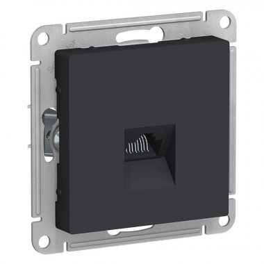 Розетка Schneider Electric Atlas Design RJ-45 кат. 5е, карбон — Multielectrika