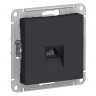 Розетка Schneider Electric Atlas Design RJ-45 кат. 5е, карбон