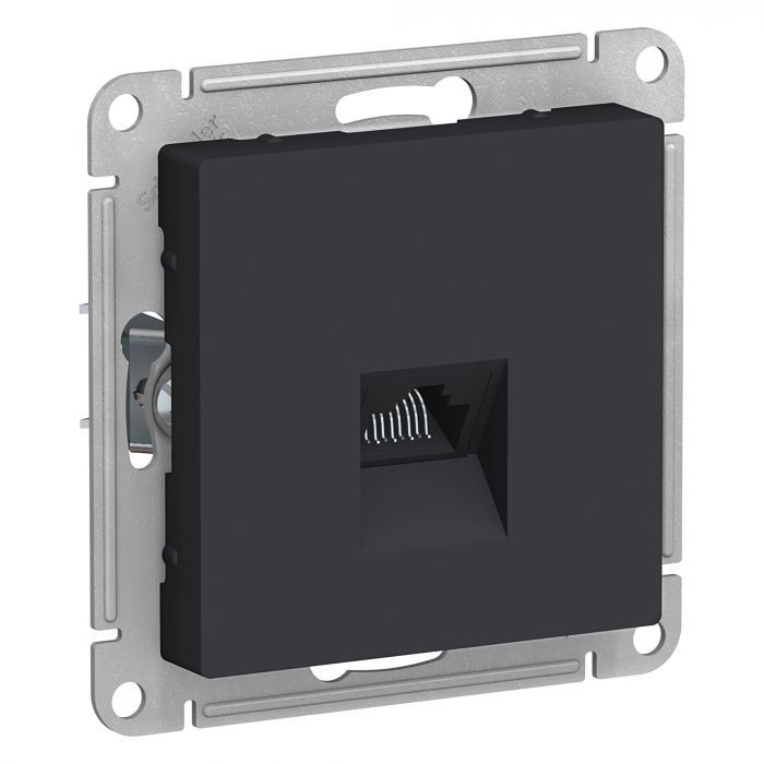 Розетка Schneider Electric Atlas Design RJ-45 кат. 5е, карбон фото 1 — Multielectrika