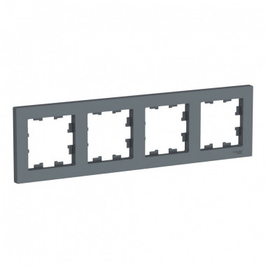 Рамка Schneider Electric Atlas Design на 4 поста, грифель — Multielectrika