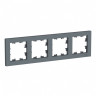 Рамка Schneider Electric Atlas Design на 4 поста, грифель