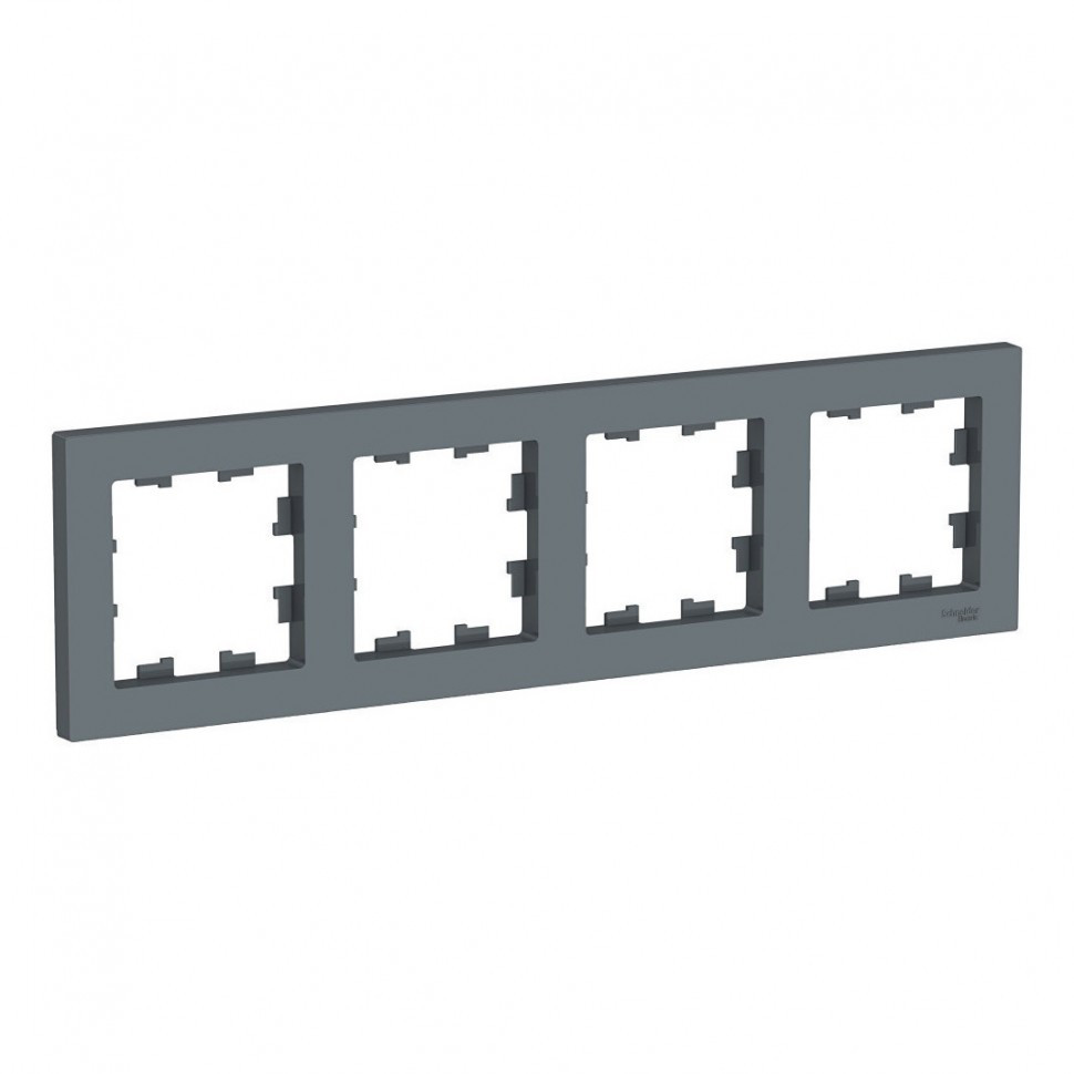 Рамка Schneider Electric Atlas Design на 4 поста, грифель фото 1 — Multielectrika