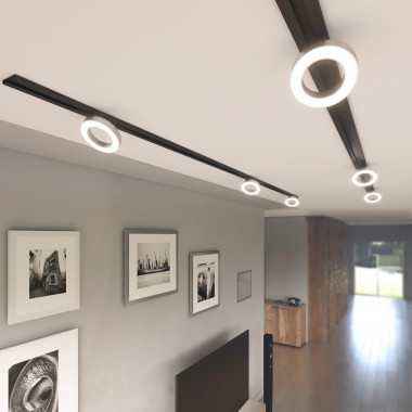 Трековый светодиодный светильник для однофазного шинопровода Spila черный 12W 4200K 85079/01 — Multielectrika