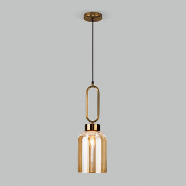 Подвесной светильник со стеклянным плафоном 50229/1 янтарный — Multielectrika