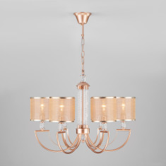 Подвесная люстра с абажурами 60099/6 перламутровое золото &mdash; Multielectrika