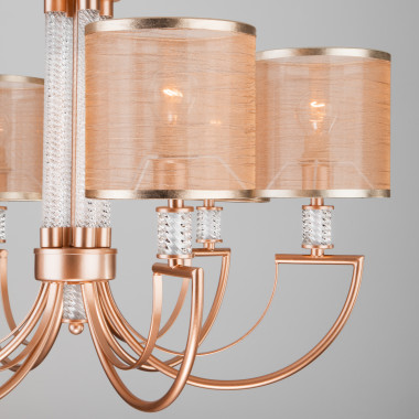 Подвесная люстра с абажурами 60099/6 перламутровое золото — Multielectrika