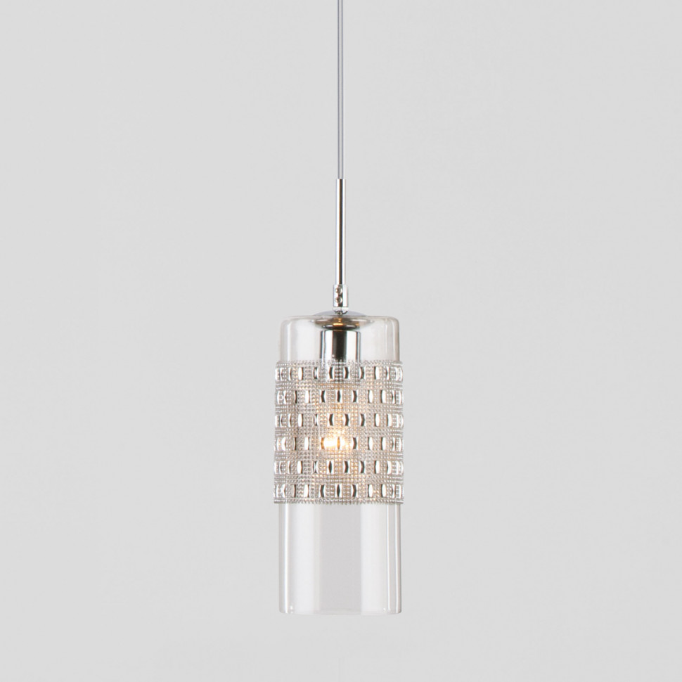 Подвесной светильник с плафоном 50148/1 хром фото 1 &mdash; Multielectrika