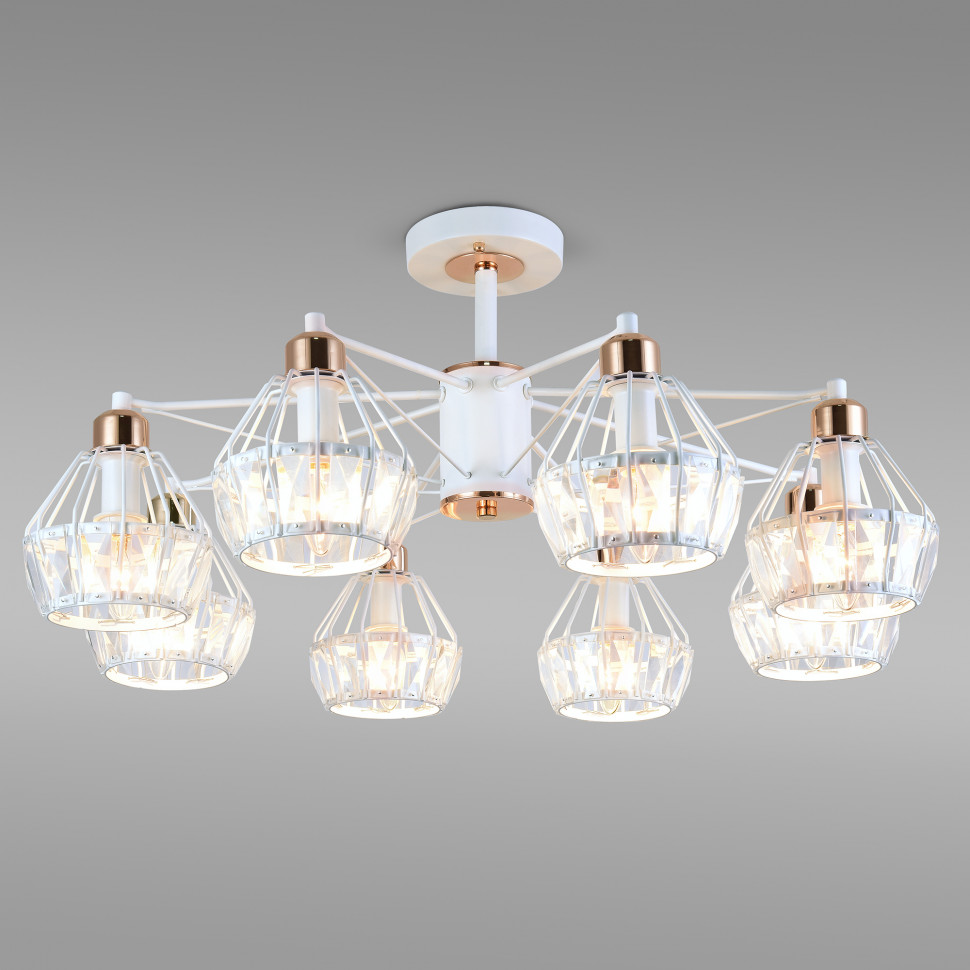 Люстра с хрустальным декором 70075/8 белый фото 1 — Multielectrika