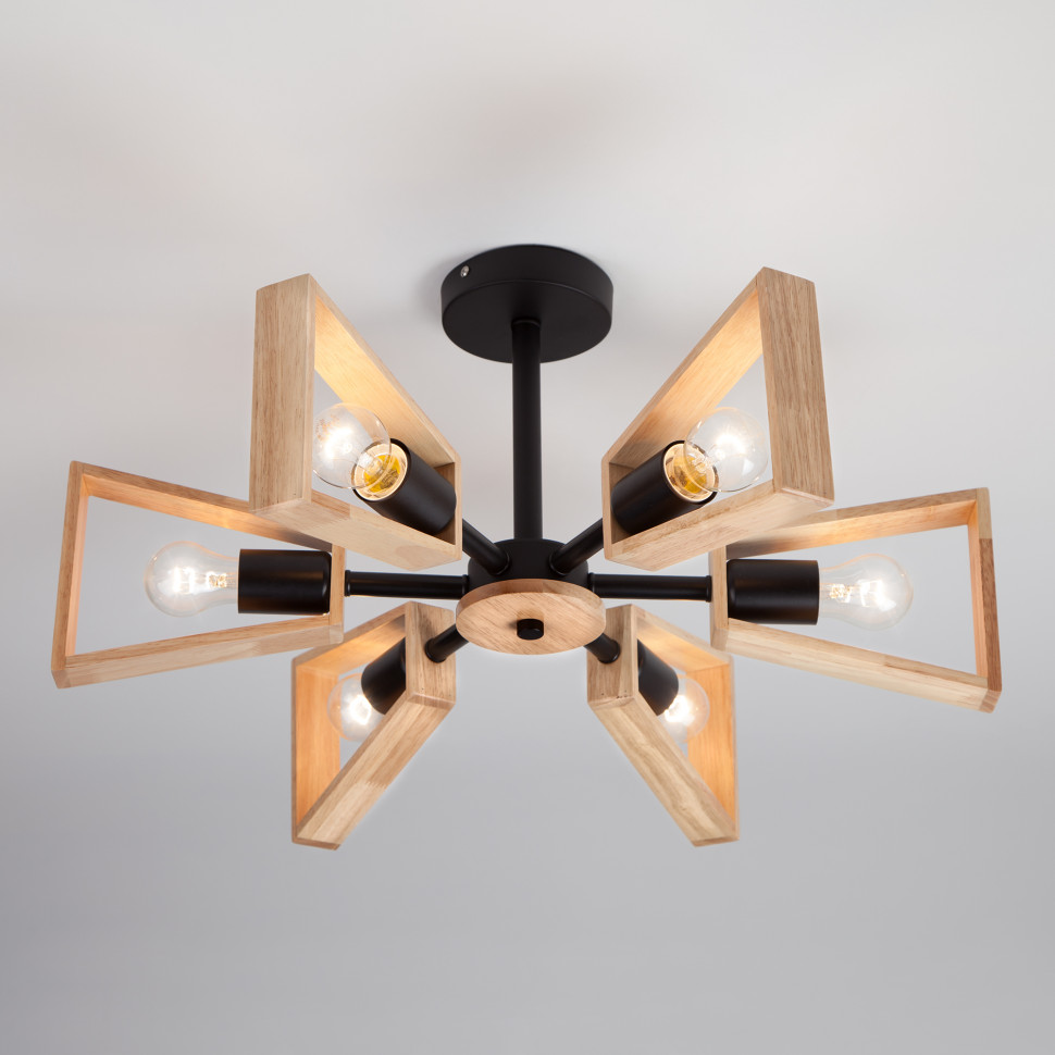 Потолочная люстра в стиле лофт 70056/6 черный фото 1 — Multielectrika