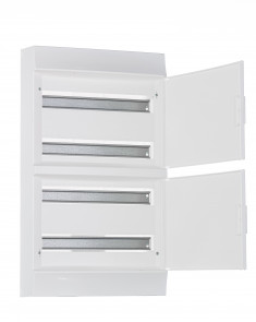 Распределительный шкаф ABB Mistral41, 72 мод., IP41, навесной, термопласт, белая дверь, 1SLM004102A3110 &mdash; Multielectrika