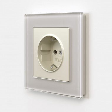 Розетка с заземлением и шторками (айвори матовый) W1171162 &mdash; Multielectrika