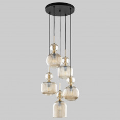 Подвесной светильник со стеклянными плафонами 11043 Sophia Cognac &mdash; Multielectrika