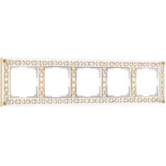 Рамка на 5 постов (белое золото) WL07-Frame-05 &mdash; Multielectrika