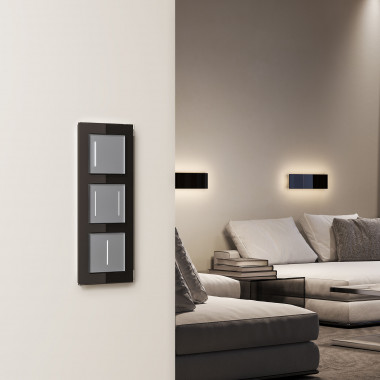 Сенсорный выключатель одноклавишный с подсветкой серебряный W4512006 &mdash; Multielectrika