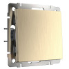 Выключатель одноклавишный проходной (шампань рифленый) W1112010 фото 1 &mdash; Multielectrika