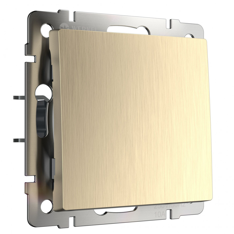 Выключатель одноклавишный проходной (шампань рифленый) W1112010 фото 1 &mdash; Multielectrika